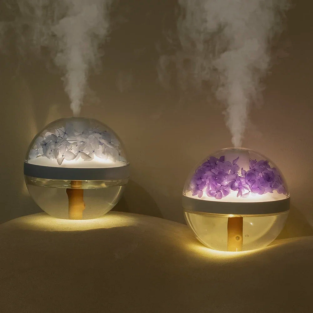 BreezeGlow: Portable USB Air Humidifier with LED Starry Sky Projection for a Relaxing Ambience