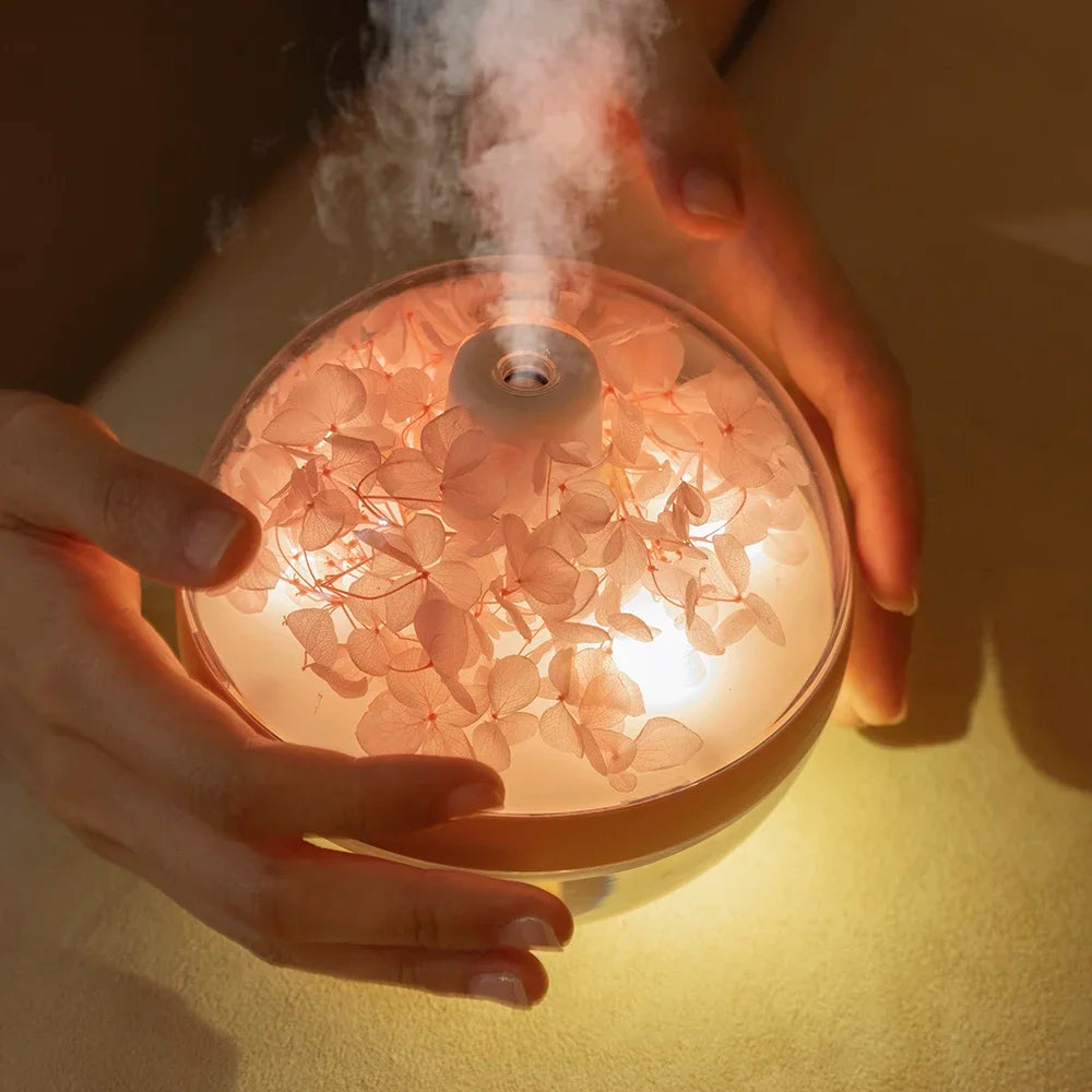 BreezeGlow: Portable USB Air Humidifier with LED Starry Sky Projection for a Relaxing Ambience